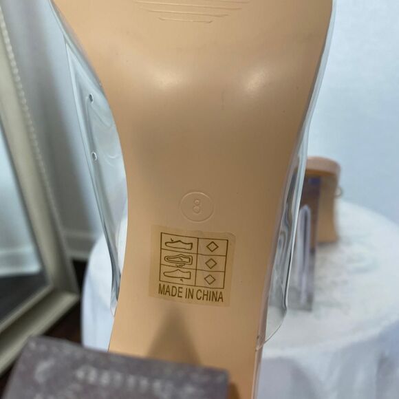 Prettylittlething PLT NEW  Euro Pinterest Coquette Block Heel Sandals 10 - Picture 7 of 8